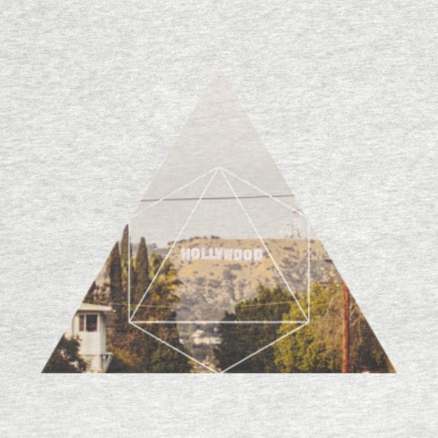 Hollywood Sign Geometric Photography by deificusArt